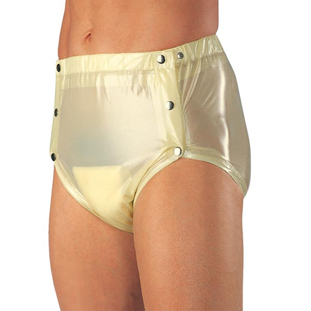 Suprima Inkontinenz-Slip mit großen Druckknöpfen gelb