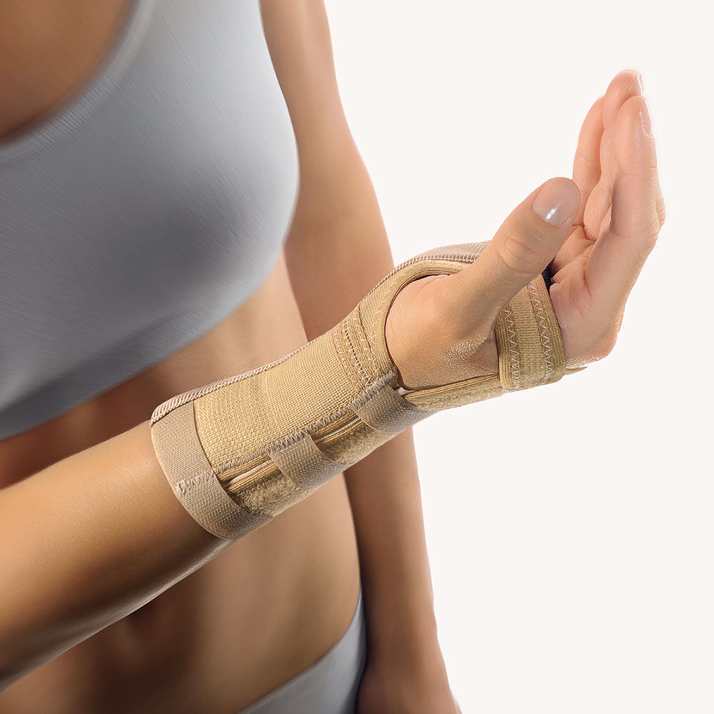 Bort Handgelenkstütze mit Alu-Schiene, beige