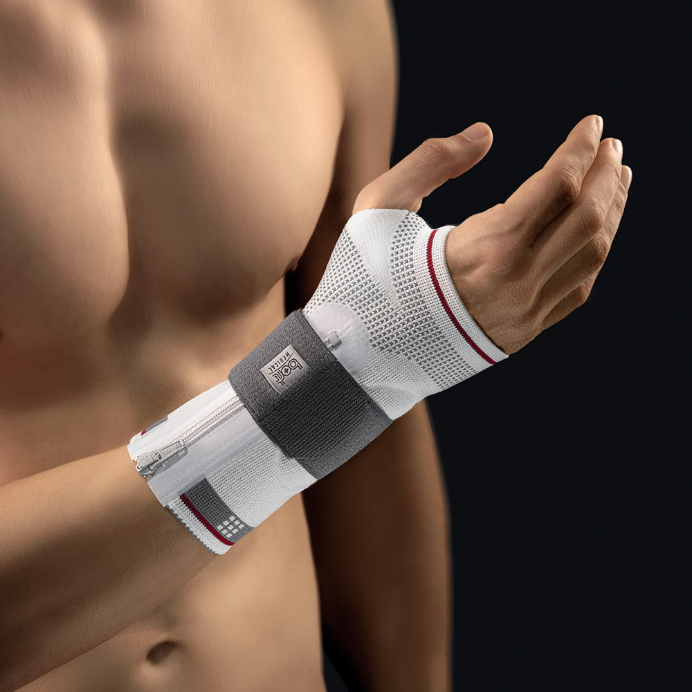 BORT Select ManuZip® volar Handgelenkbandage, silber