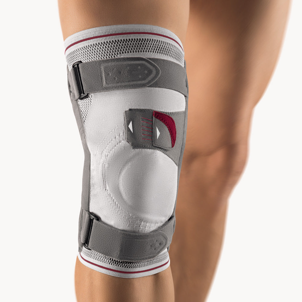 Bort Asymmetric® Plus Kniebandage, silber