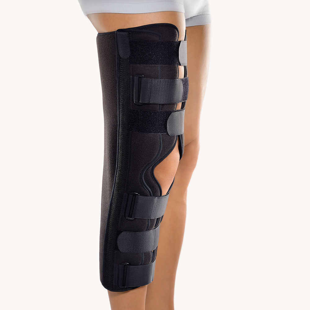 Bort Immob-Schiene Gerade 0° mit Patella-Aussparung, schwarz