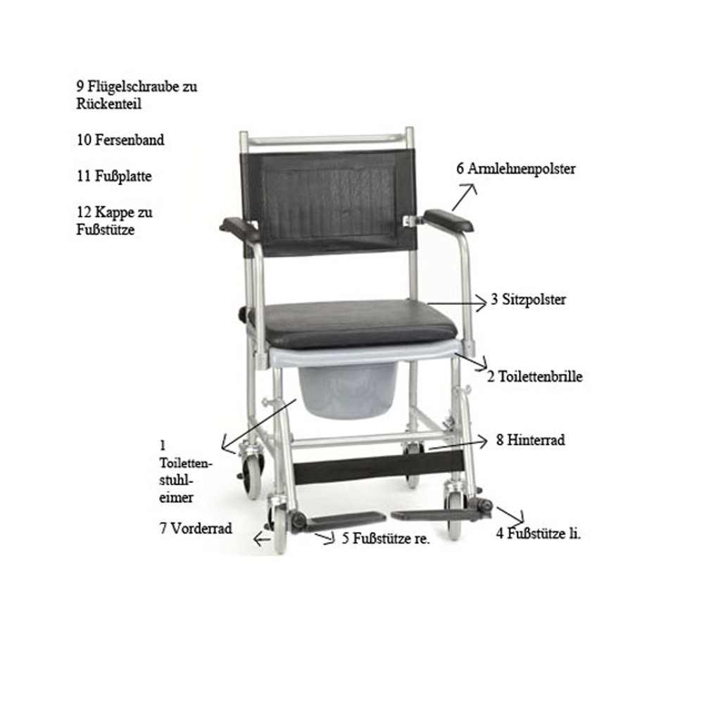 Ersatzteile Russka Toilettenstuhl Fahrbar