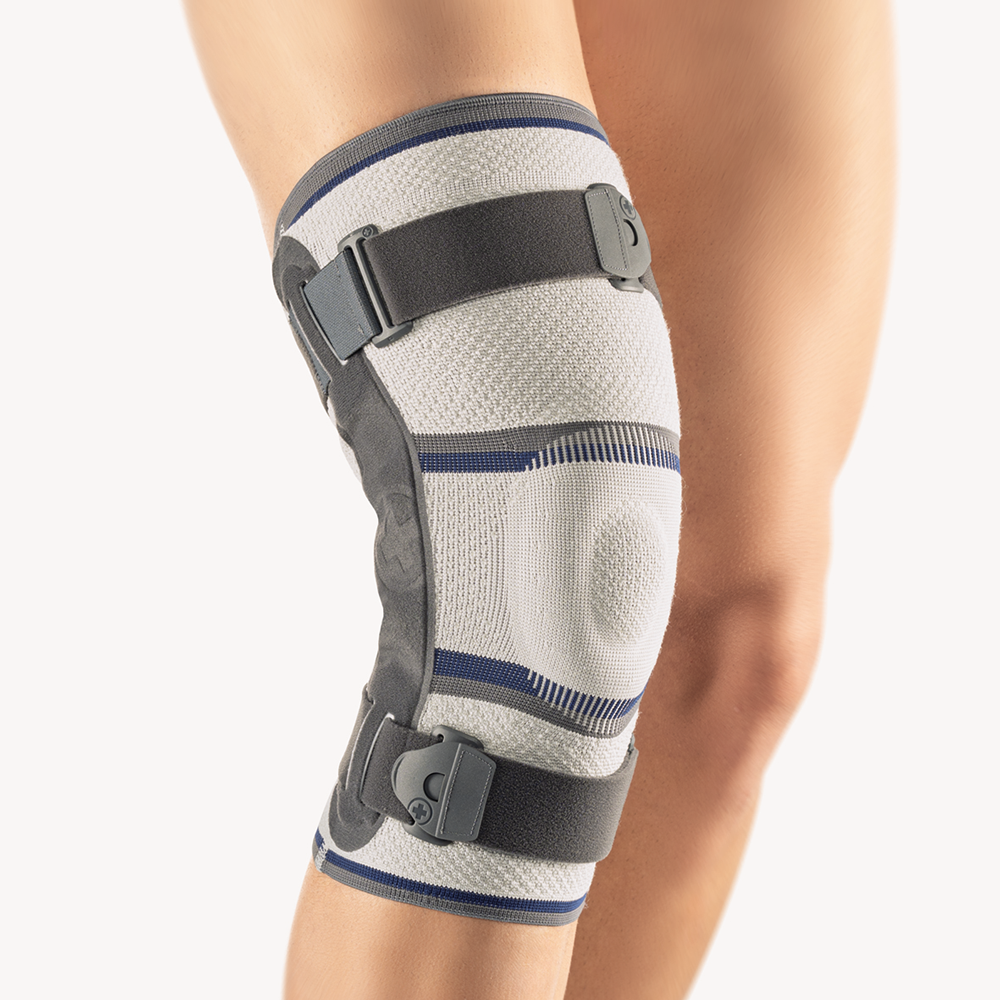 BORT Kniebandage mit einstellbarem Gelenk silber
