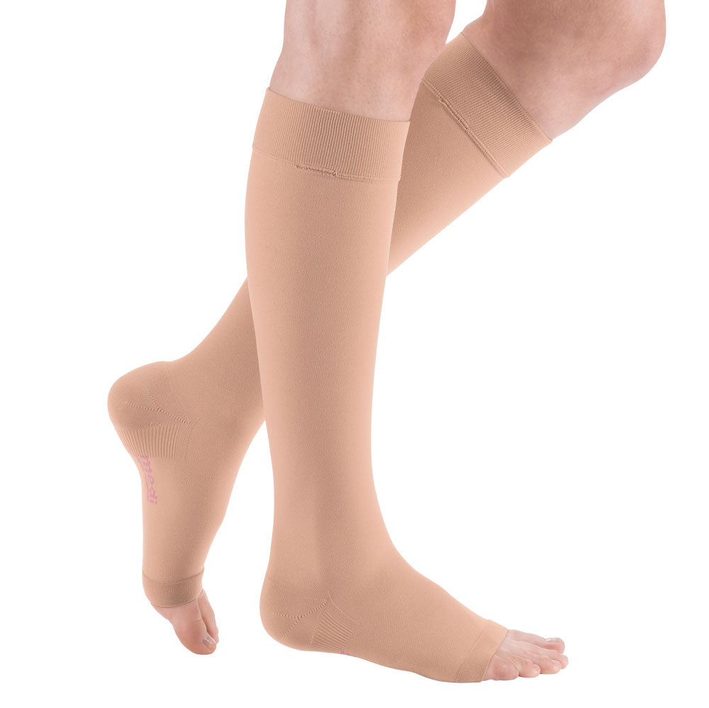 mediven plus CCL2 AD Kompressionsstrümpfe kurz (34-38 cm) o. Fußspitze Trikotabschlussrand