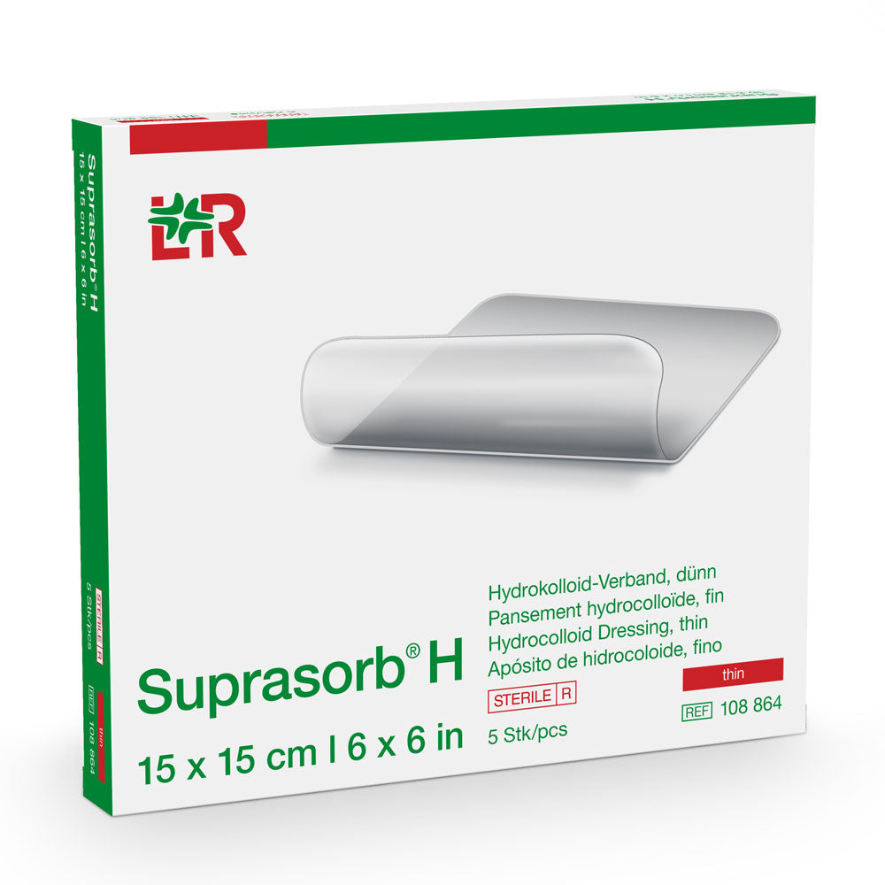 L&R Suprasorb H Hydrokolloid-Verband Dünn 15x15 cm (5 Stk.)