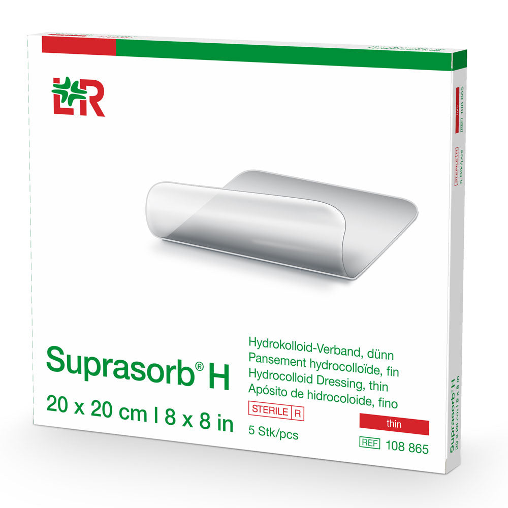 L&R Suprasorb H Hydrokolloid-Verband Dünn 20x20 cm (5 Stk.)