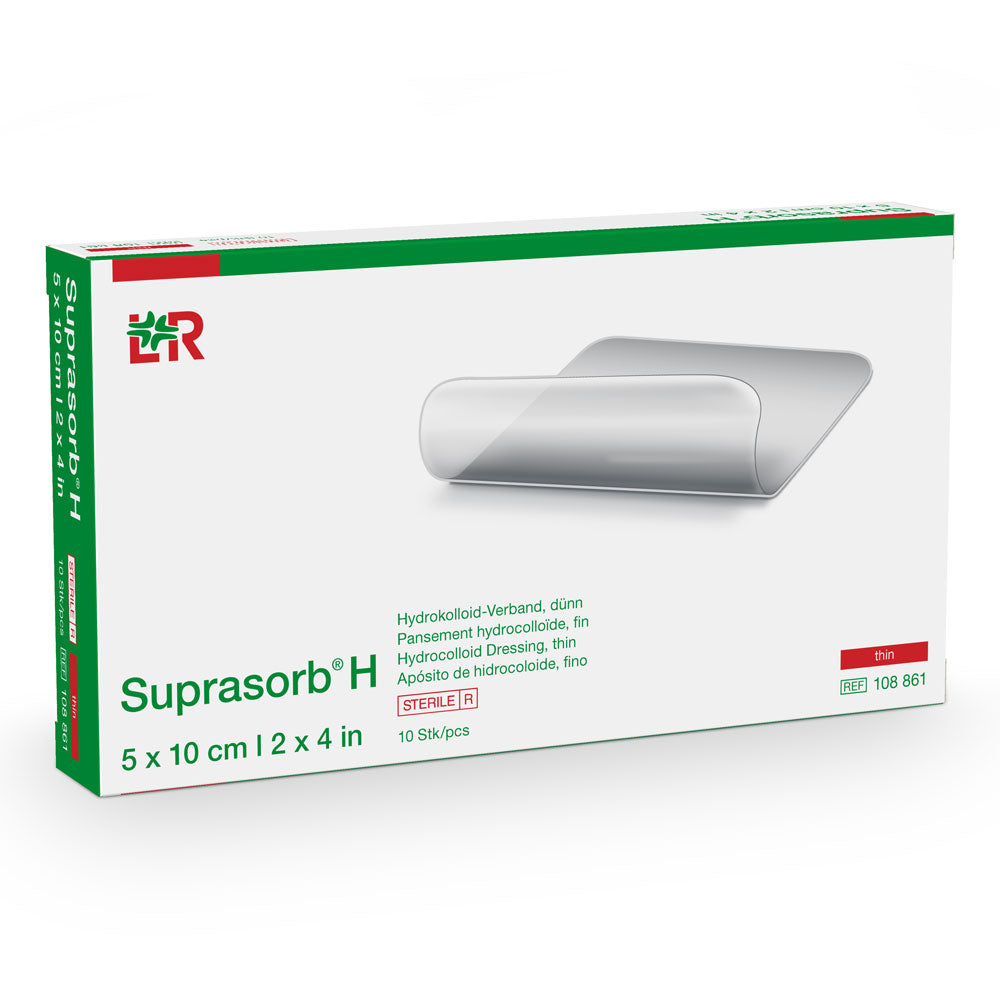 L&R Suprasorb H Hydrokolloid-Verband Dünn 5x10 cm (10 Stk.)