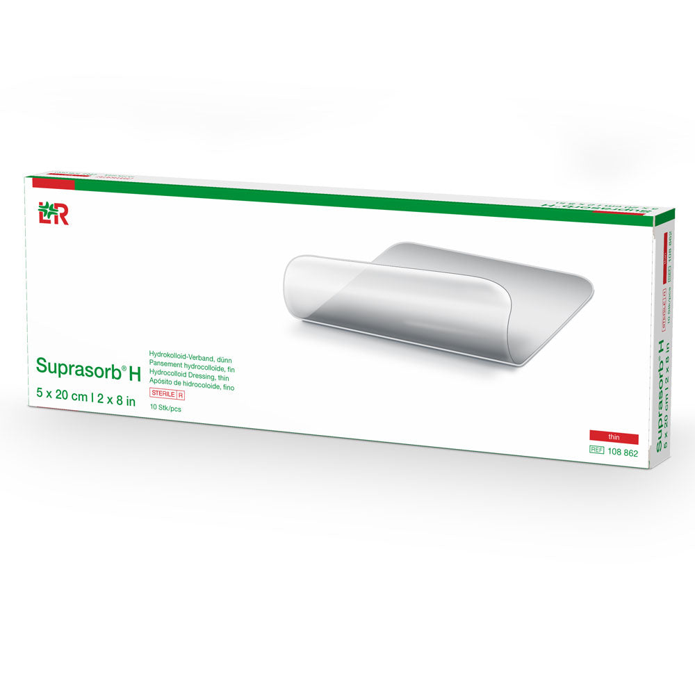 L&R Suprasorb H Hydrokolloid-Verband Dünn 5x20 cm (10 Stk.)