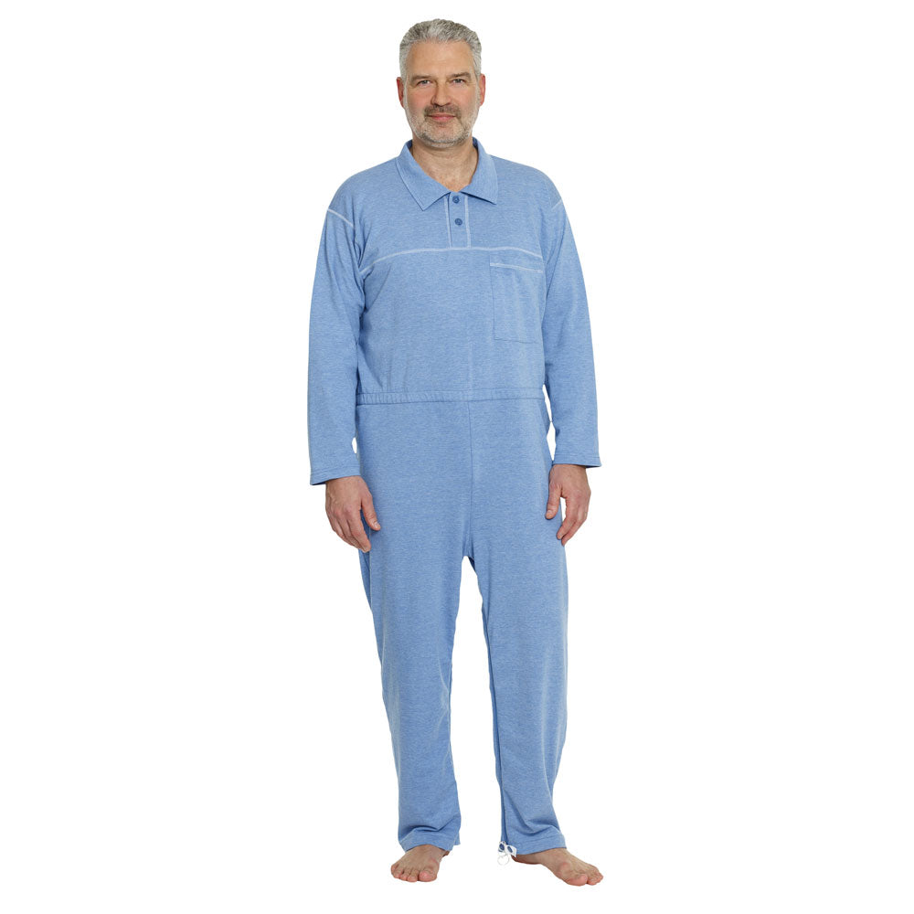 Suprima Pflegeoverall mit Polokragen und Knopfleiste