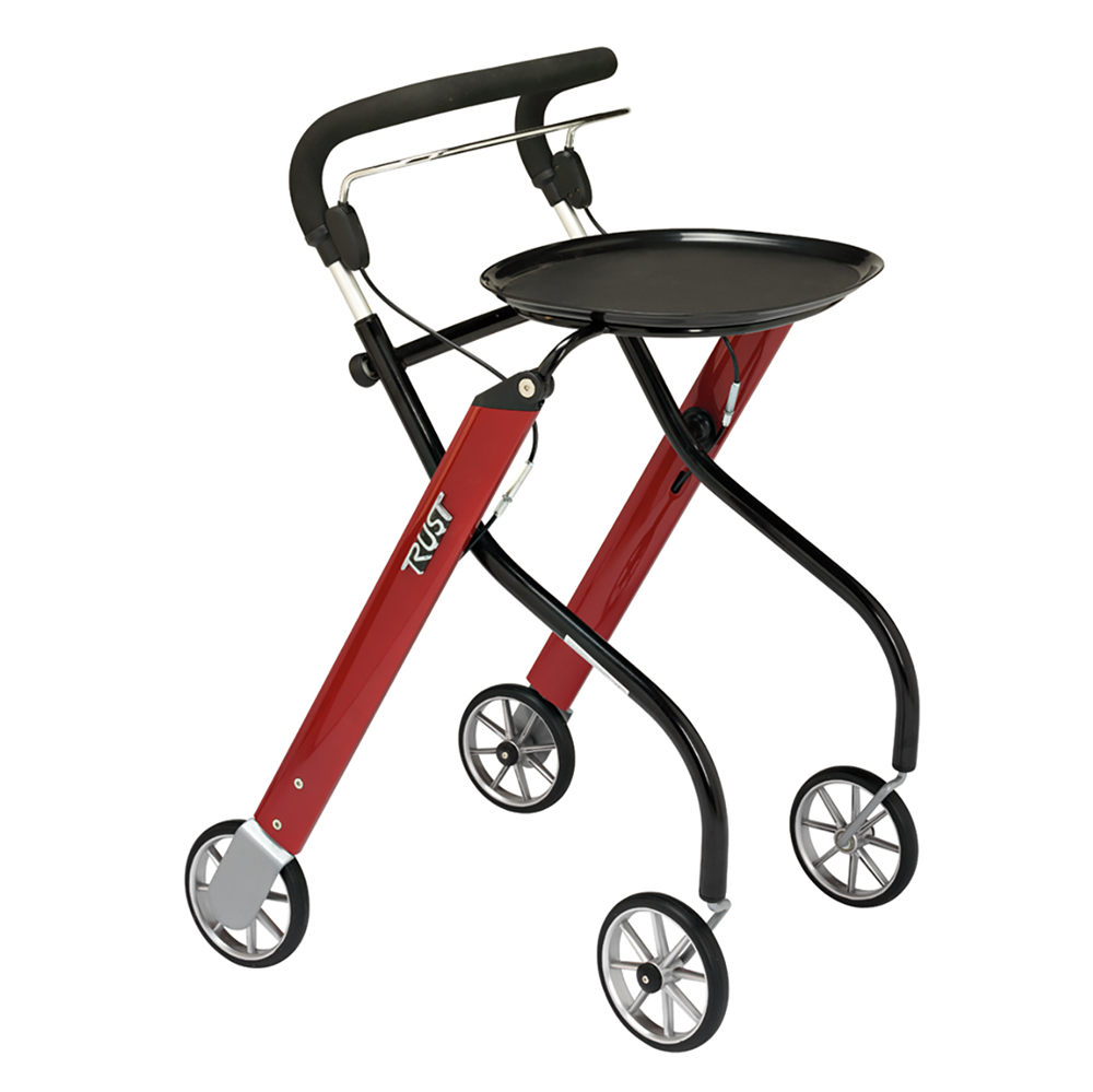 Trust Care Indoor Rollator Let's Go rot schwarz