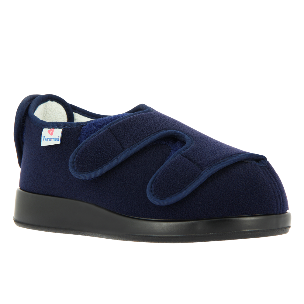 Varomed Klettpantoffel "DUBLIN", extreme Weite, marine