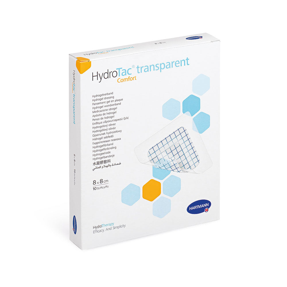 Hartmann HydroTac® transparent comfort Hydrogelverband 8x8 cm (1x10 Stk.)