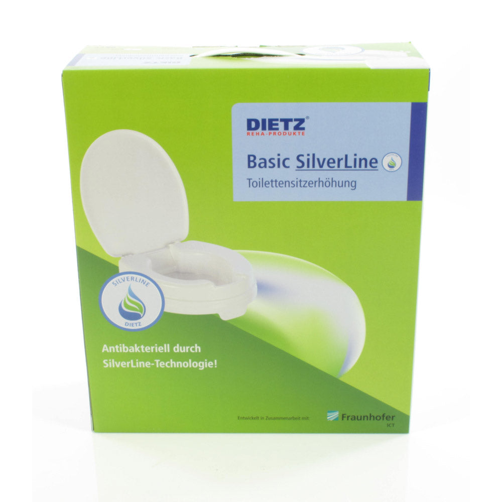 Dietz Relaxon Toilettensitzerhöhung mit Deckel Biomaster protected - antibakteriell