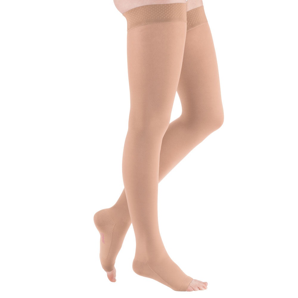 mediven comfort CCL2 AG Kompressionsstrümpfe kurz (62-71 cm) o. Fußpitze Noppenhaftband
