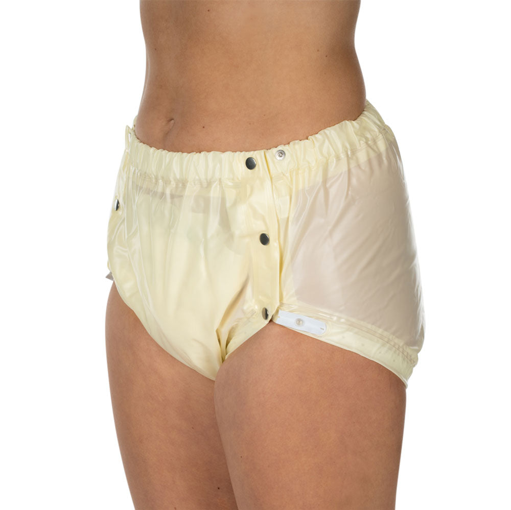 Suprima Inkontinenz-Slip PVC mit verstellbarem Beingummi in Softgelb
