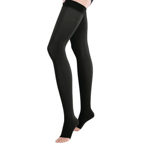Juzo Inspiration AG CCL2 Schenkelstrümpfe offene Fußspitze Balancehaftrand