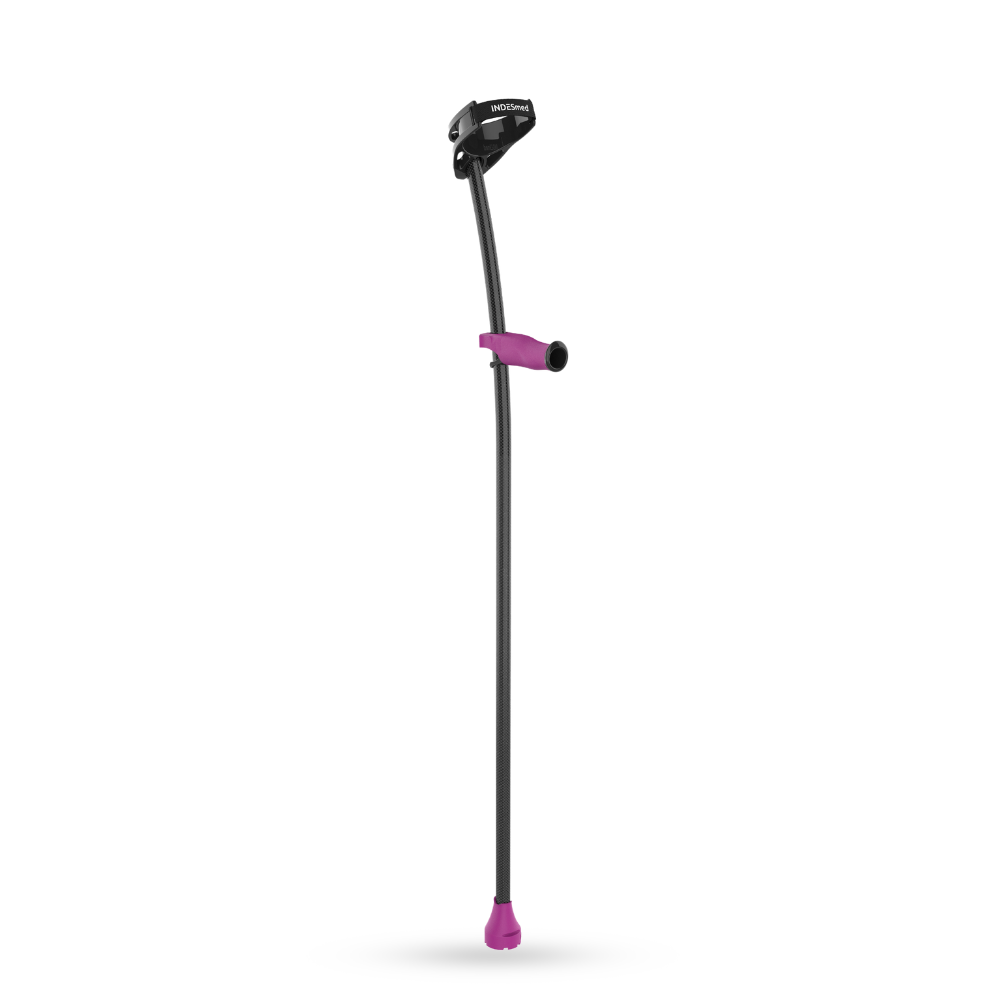 INDESmed Unterarm-Gehstütze Sport Carbon klappbare Armschelle