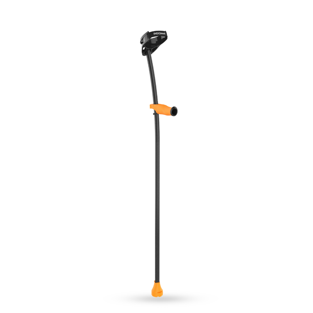 INDESmed Unterarm-Gehstütze Sport Carbon klappbare Armschelle