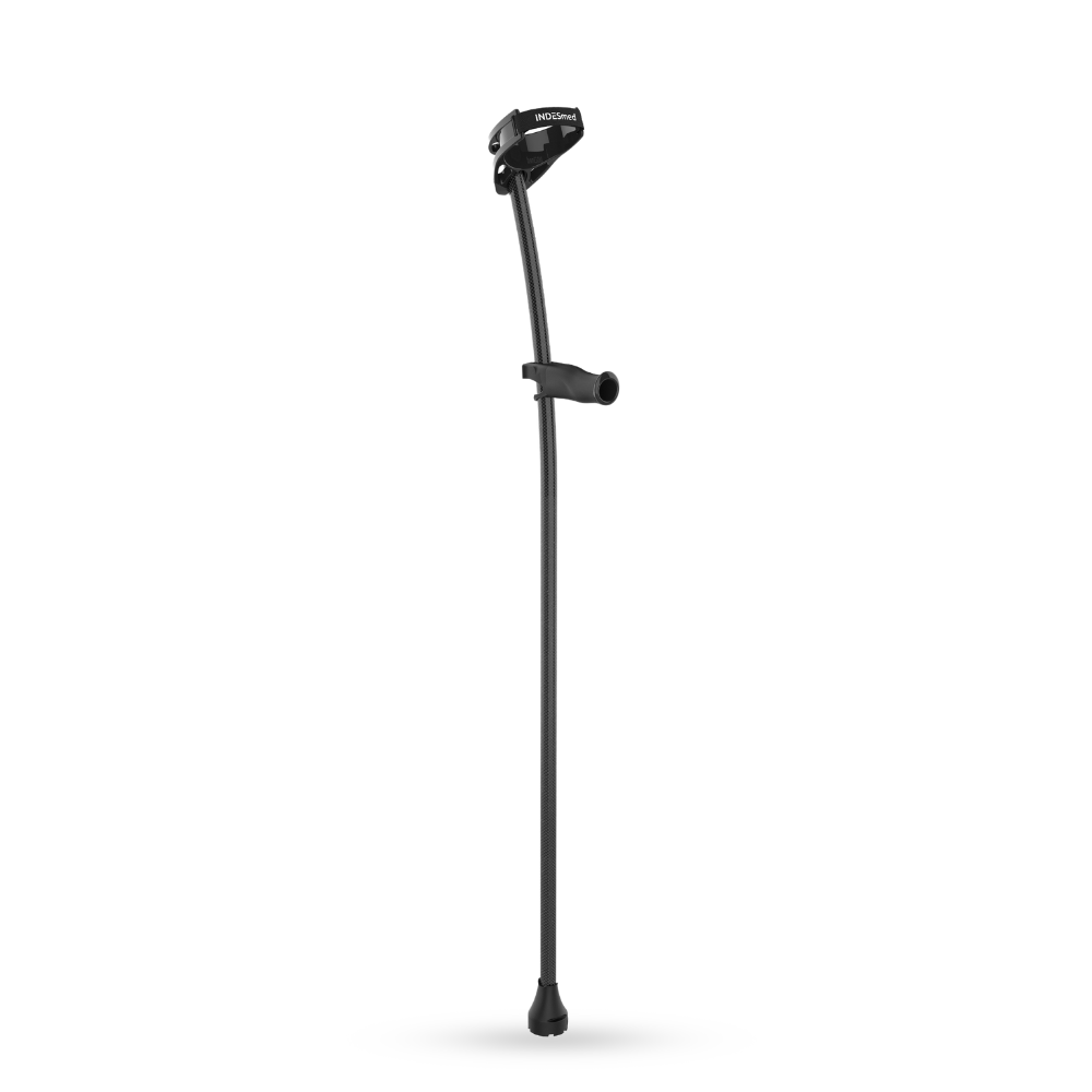 INDESmed Unterarm-Gehstütze Sport Carbon klappbare Armschelle