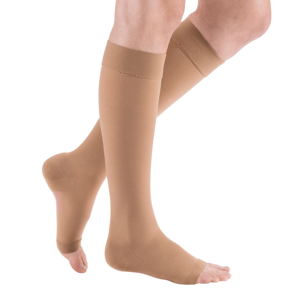 mediven plus CCL2 AD Kompressionsstrümpfe kurz (34-38 cm) o. Fußspitze Trikotabschlussrand