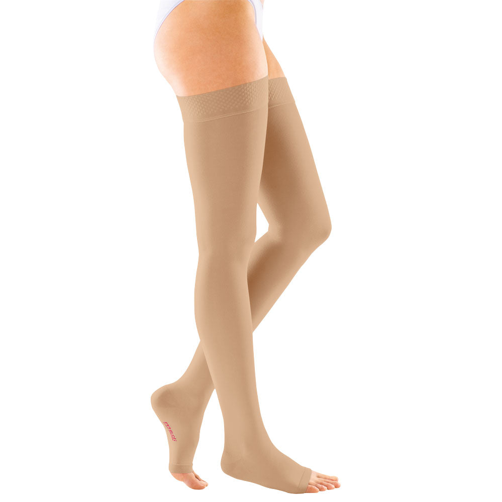 mediven® forte CCL3 AG Schenkelstrümpfe normal (72-83 cm) o. Fußspitze Noppenhaftband