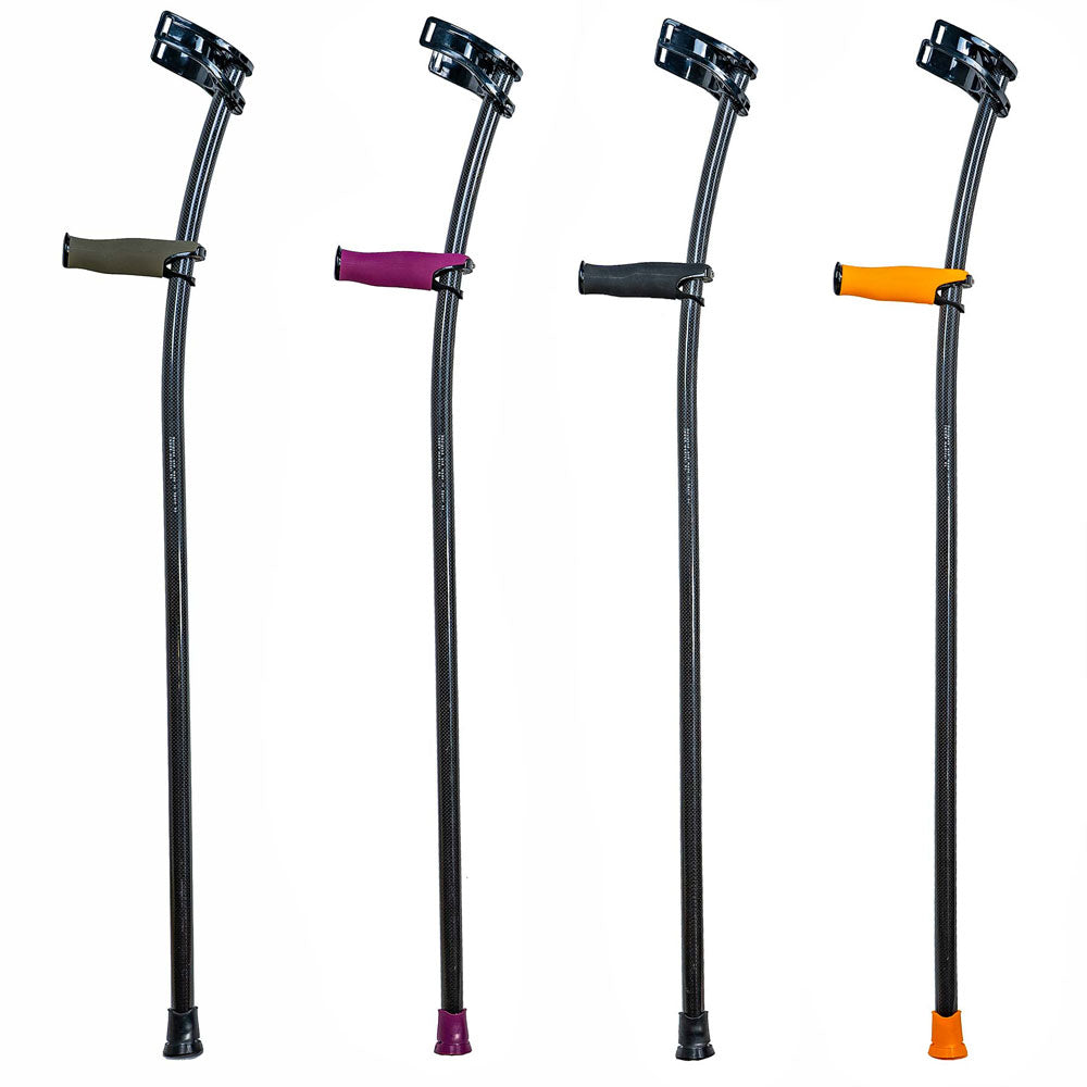 INDESmed Unterarmgehstütze Carbon offene Armschelle