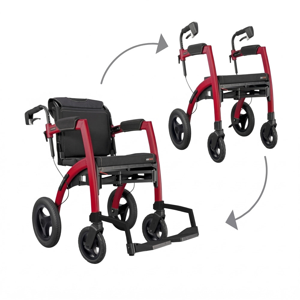 Rollz Motion Performance Rollstuhl-Rollator mit Luftreifen (Hinterräder)