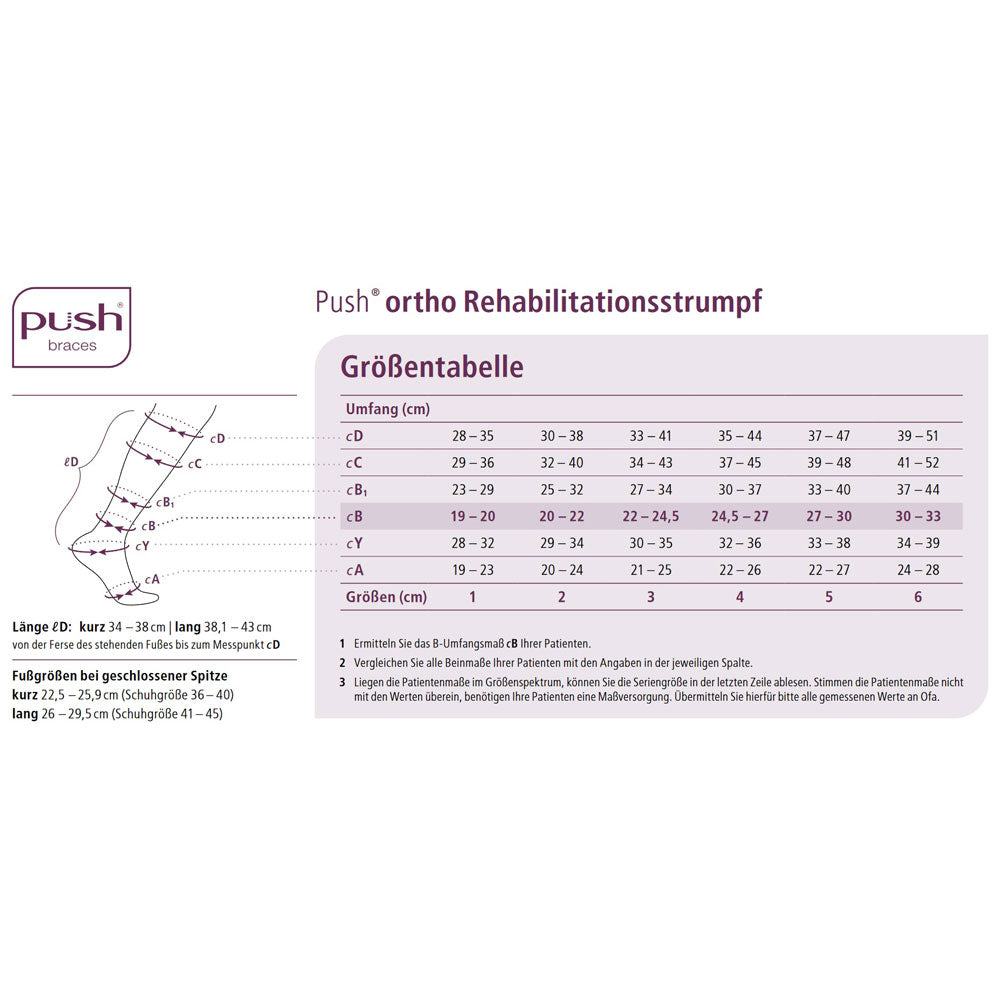 Ofa Push Ortho Rehabilitationsstrümpfe CCL1 AD lang (38,1-43 cm)