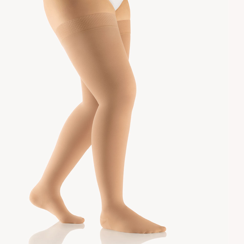 BORT AktiVen® Extra CCL2 AG Schenkelstrümpfe kurz geschlossene Fußspitze mit Noppenhaftband