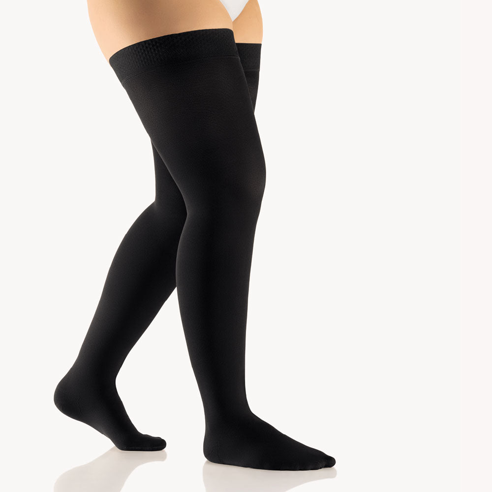 BORT AktiVen® Extra CCL2 AG Schenkelstrümpfe kurz geschlossene Fußspitze mit Noppenhaftband