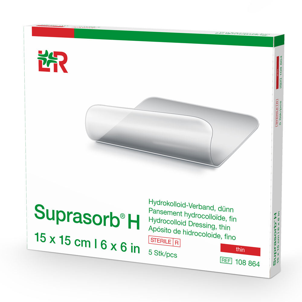 L&R Suprasorb H Hydrokolloid-Verband Dünn 15x15 cm (5 Stk.)