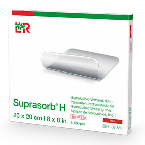 L&R Suprasorb H Hydrokolloid-Verband Dünn 20x20 cm (5 Stk.)