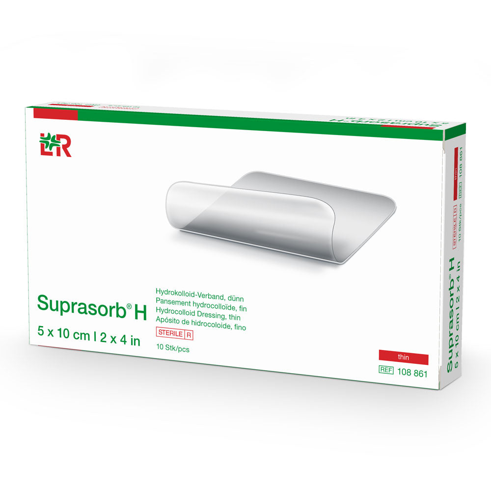 L&R Suprasorb H Hydrokolloid-Verband Dünn 5x10 cm (10 Stk.)