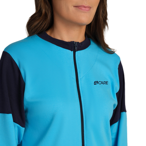 4care Pflegeoverall Trikot lang mit Reißverschluss vorne