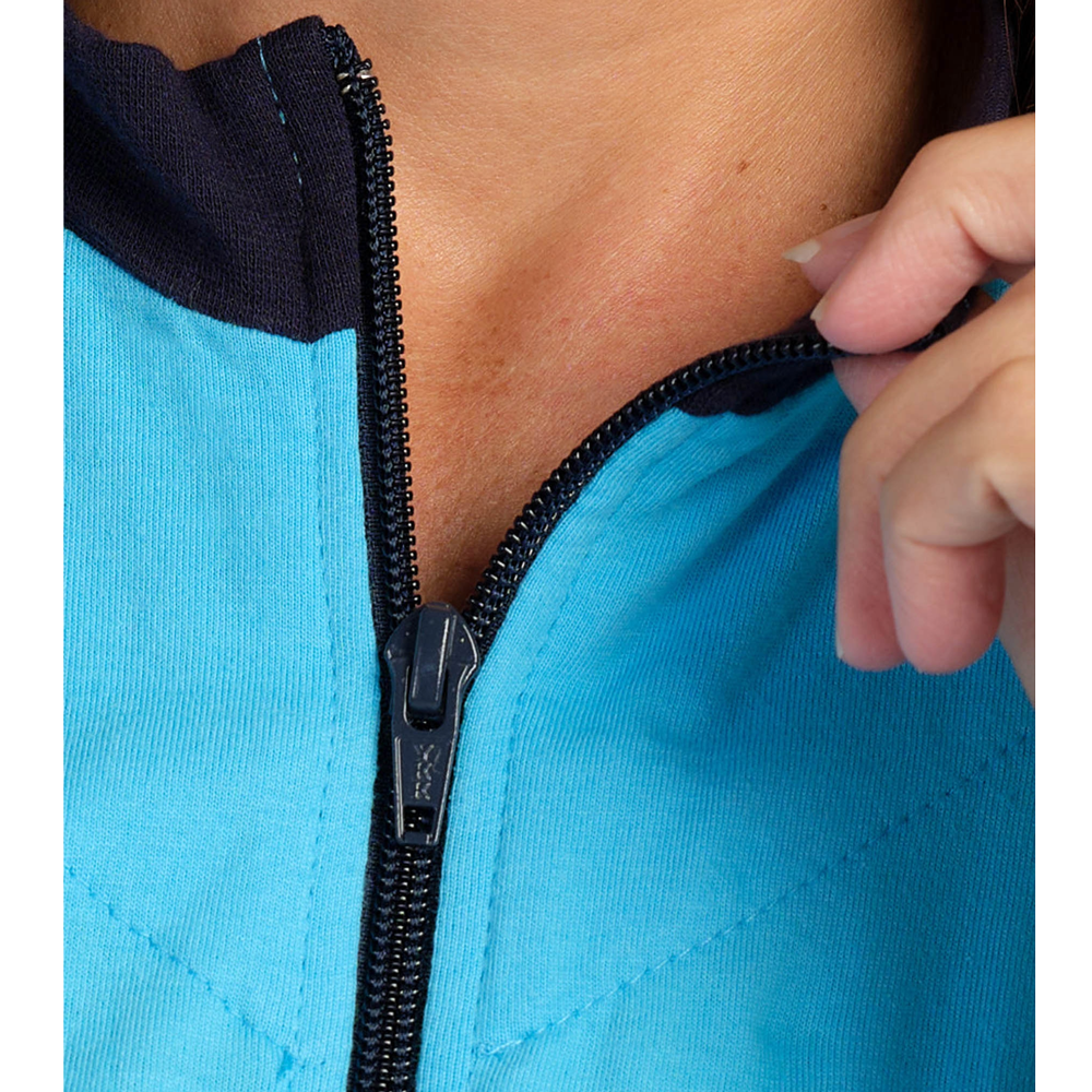 4care Pflegeoverall Jersey kurz mit Reißverschluss vorne