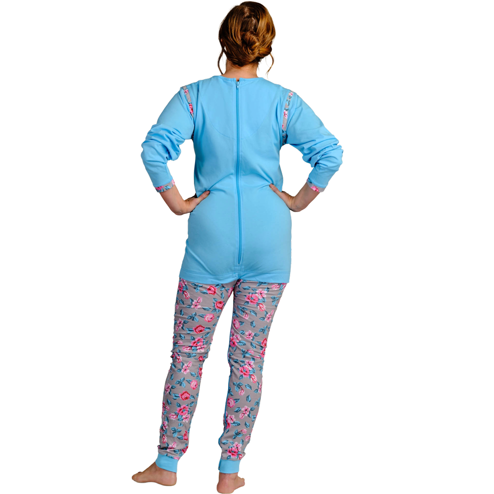 4Care Damen-Hansop-Overall lang 1081 mit Bein- und Rückenreißverschluss