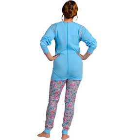 4Care Damen-Hansop-Overall lang 1081 mit Bein- und Rückenreißverschluss