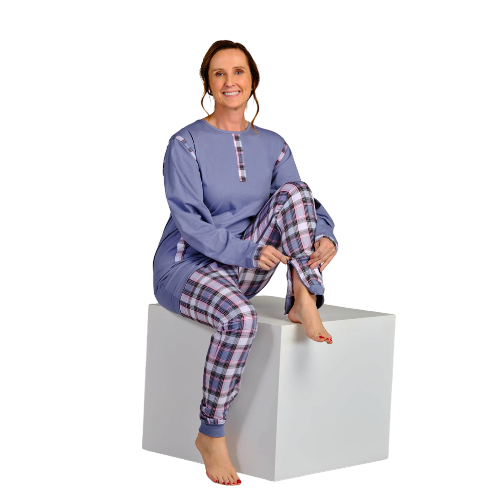 4Care Damen-Hansop-Overall lang 1081 mit Bein- und Rückenreißverschluss