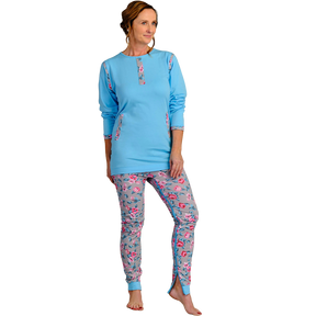 4Care Damen-Hansop-Overall lang 1081 mit Bein- und Rückenreißverschluss