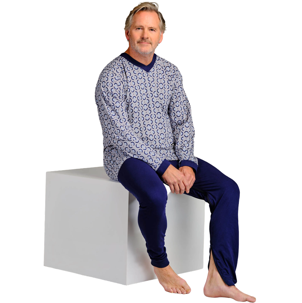 4Care Herren-Hansop-Overall lang 1091 mit Bein- und Rückenreißverschluss