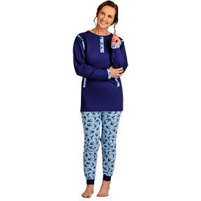 4Care Damen-Hansop-Overall lang 1081 mit Bein- und Rückenreißverschluss