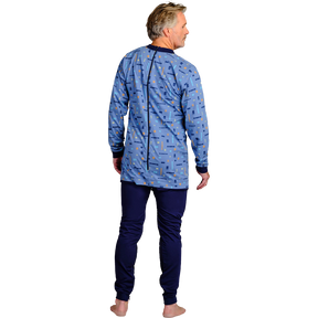 4Care Herren-Hansop-Overall lang 1091 mit Bein- und Rückenreißverschluss