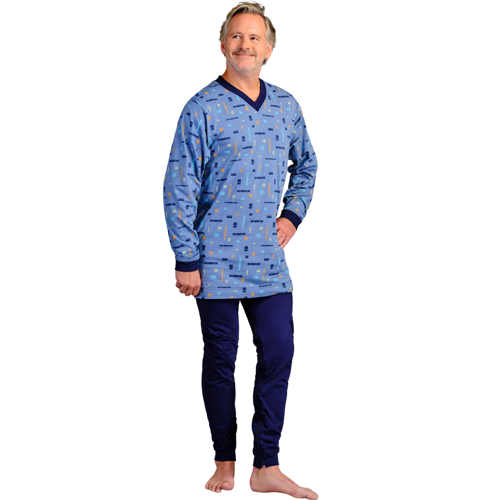 4Care Herren-Hansop-Overall lang 1091 mit Bein- und Rückenreißverschluss