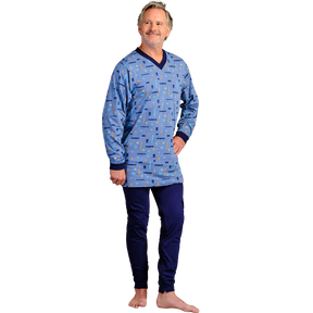 4Care Herren-Hansop-Overall lang 1091 mit Bein- und Rückenreißverschluss