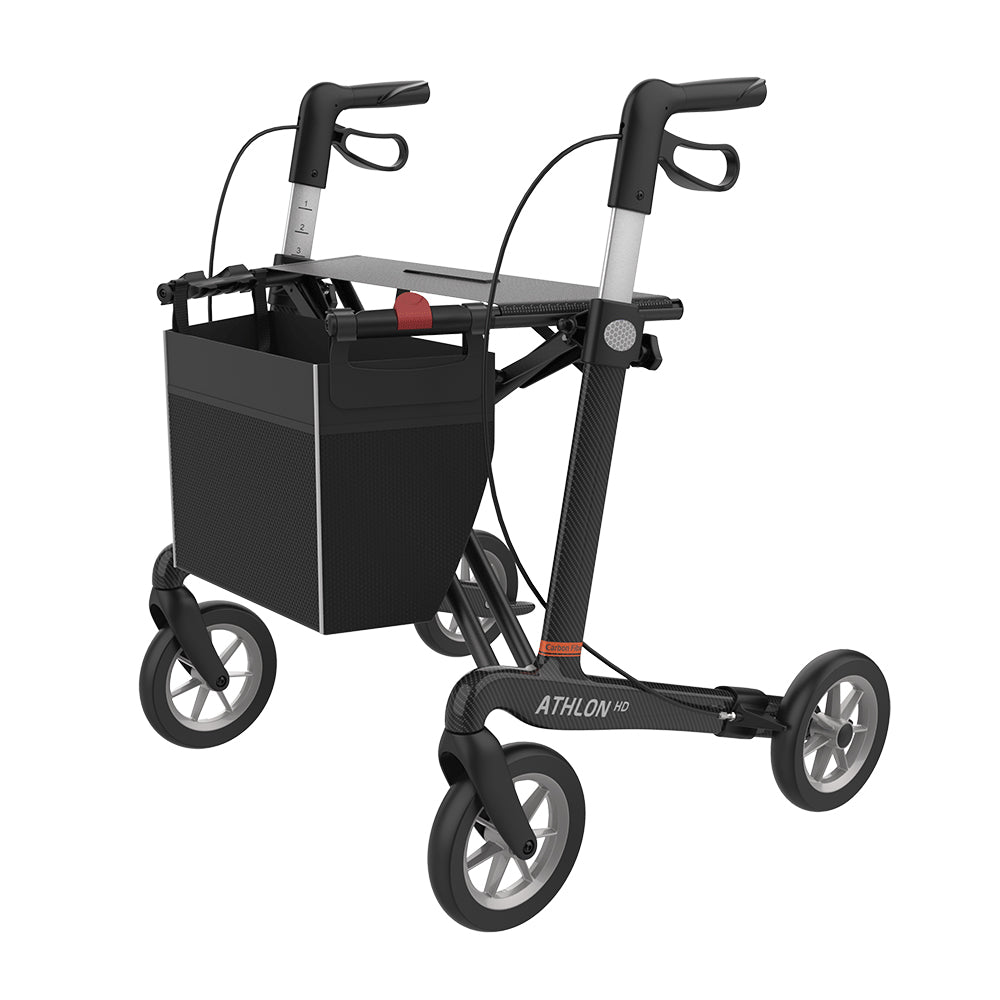 Rehasense Athlon HD Carbon XL Leichtgewichtrollator mit Soft-Rädern