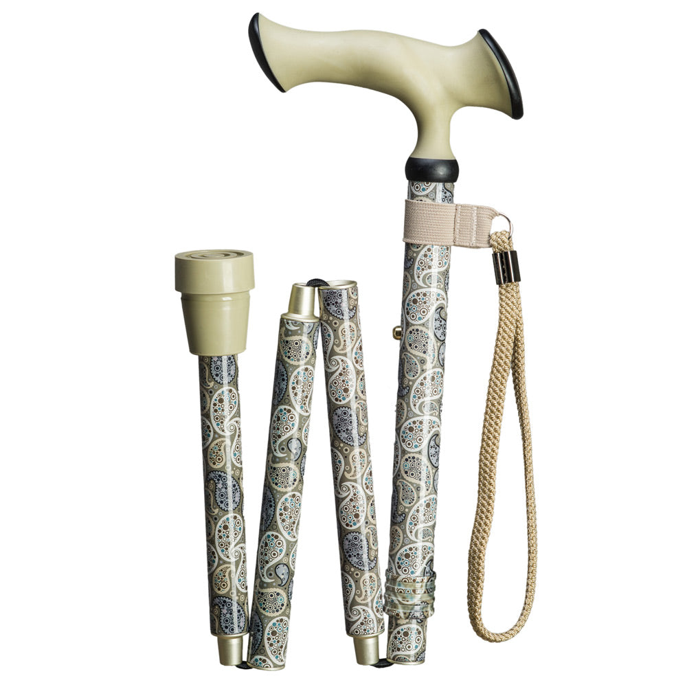 Gastrock Deluxe-Faltstock "Super-Soft Escort-Ergonomic" Paisley