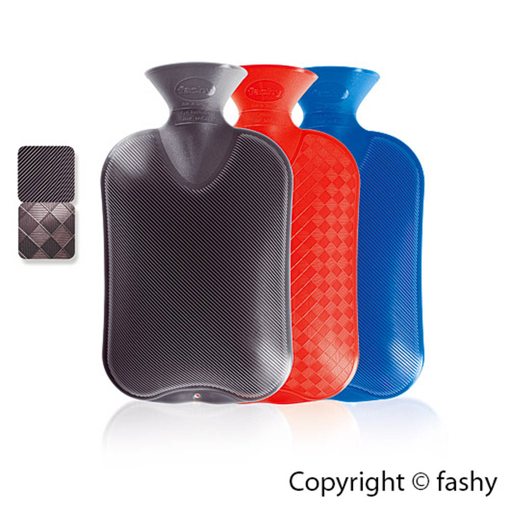Fashy Wärmflasche Classic 2,0 L mit Halblamelle