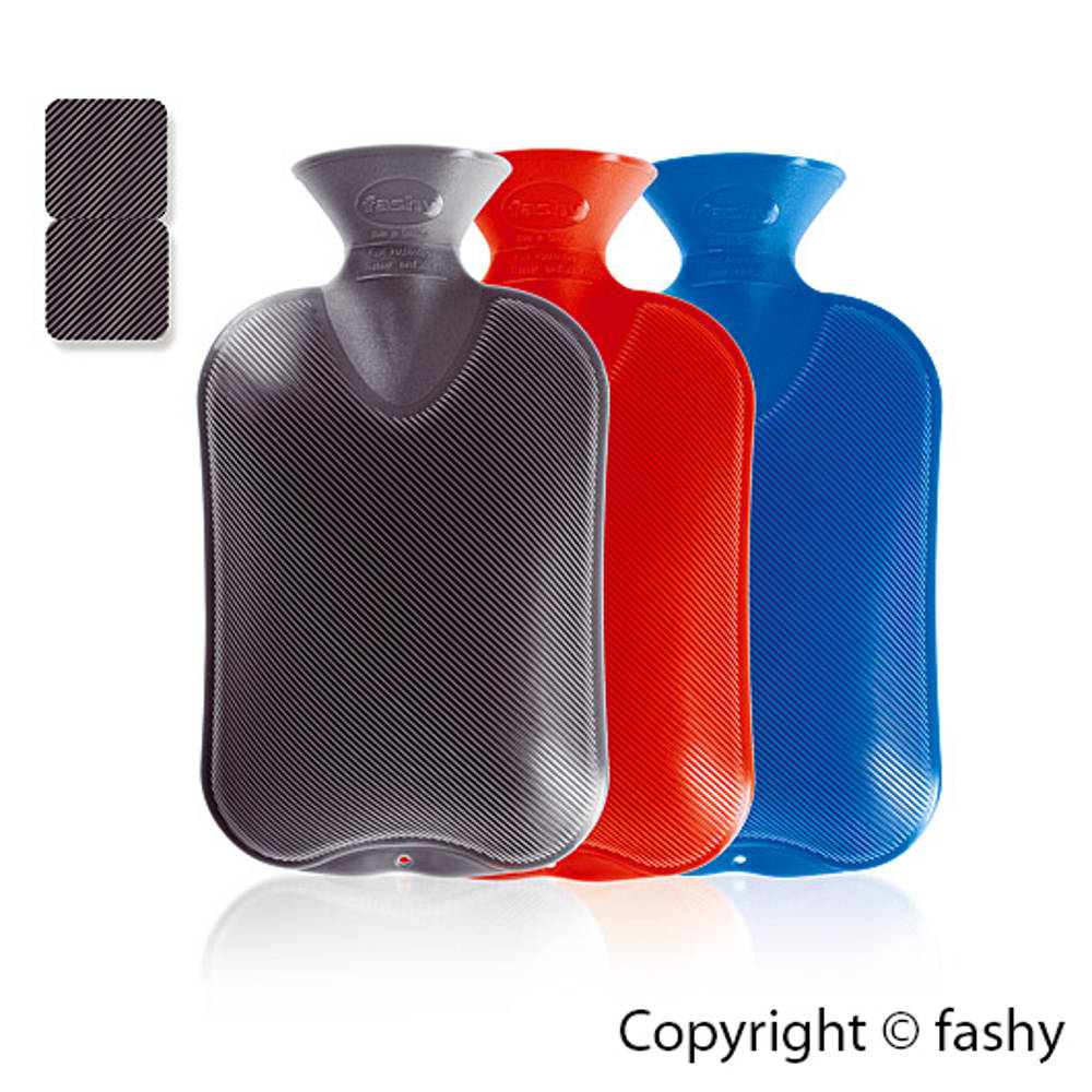 Fashy Wärmflasche Classic 2,0 L mit Doppellamelle