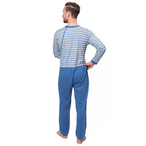 Suprima CareFunction Pflegeoverall gestreift Bein- und Rückenreißverschluss