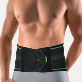 Bort StabiloBasic Sport Rückenbandage mit Pelotte, schwarz-grün